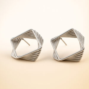 Geometric Square Studs