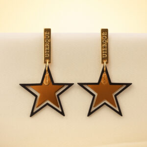 Gold Star Outline Earrings