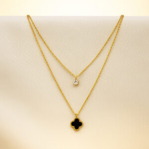 Dual Layer Clover Pendant Necklace