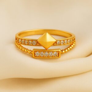 Geometric Stackable Dual-Band Ring