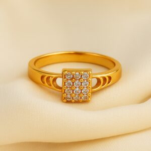 Classic Square Cluster Solitaire Ring