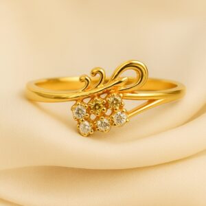 Floral Swirl Diamond-Glow Ring