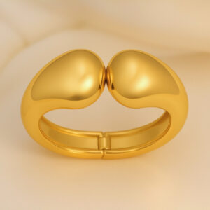 Gold Heart-End Band