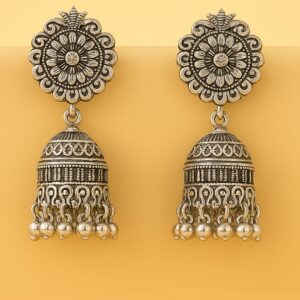Floral Cluster Jhumka Earrings