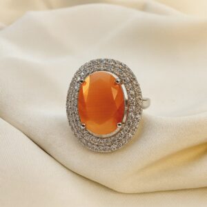 Sunset Glow Halo Ring